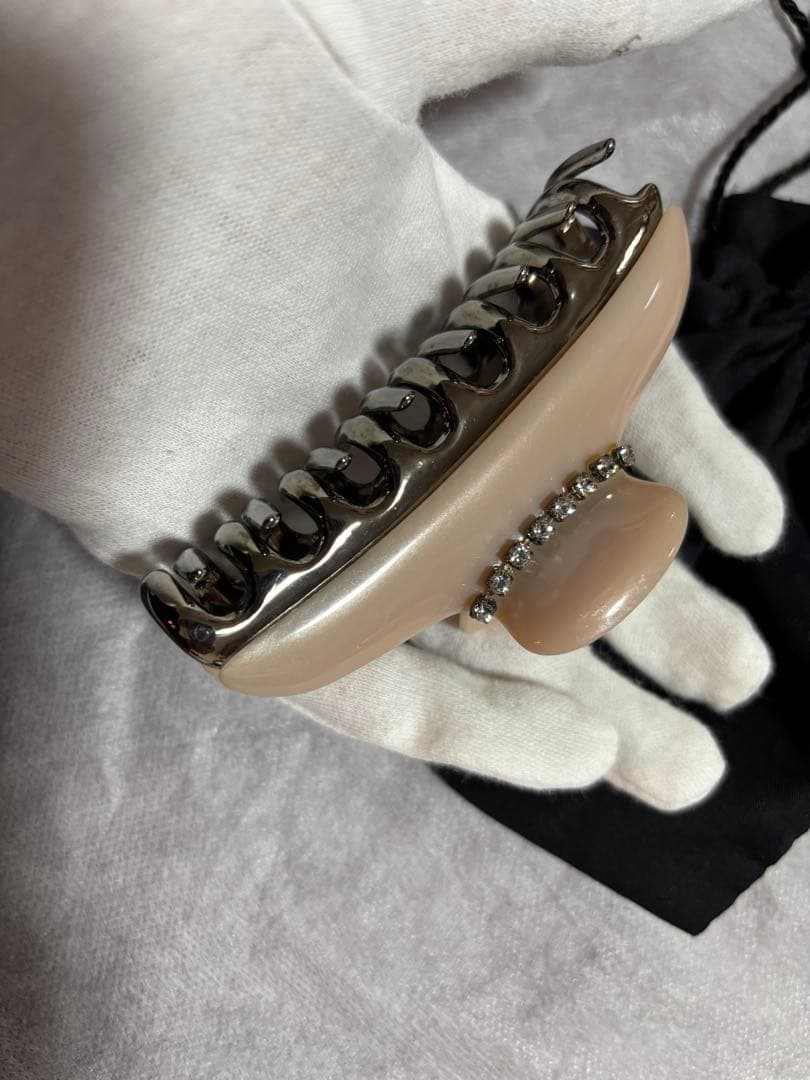 【極美品】アッカ　acca クリップ　大　L コラーナ　ミルクティー