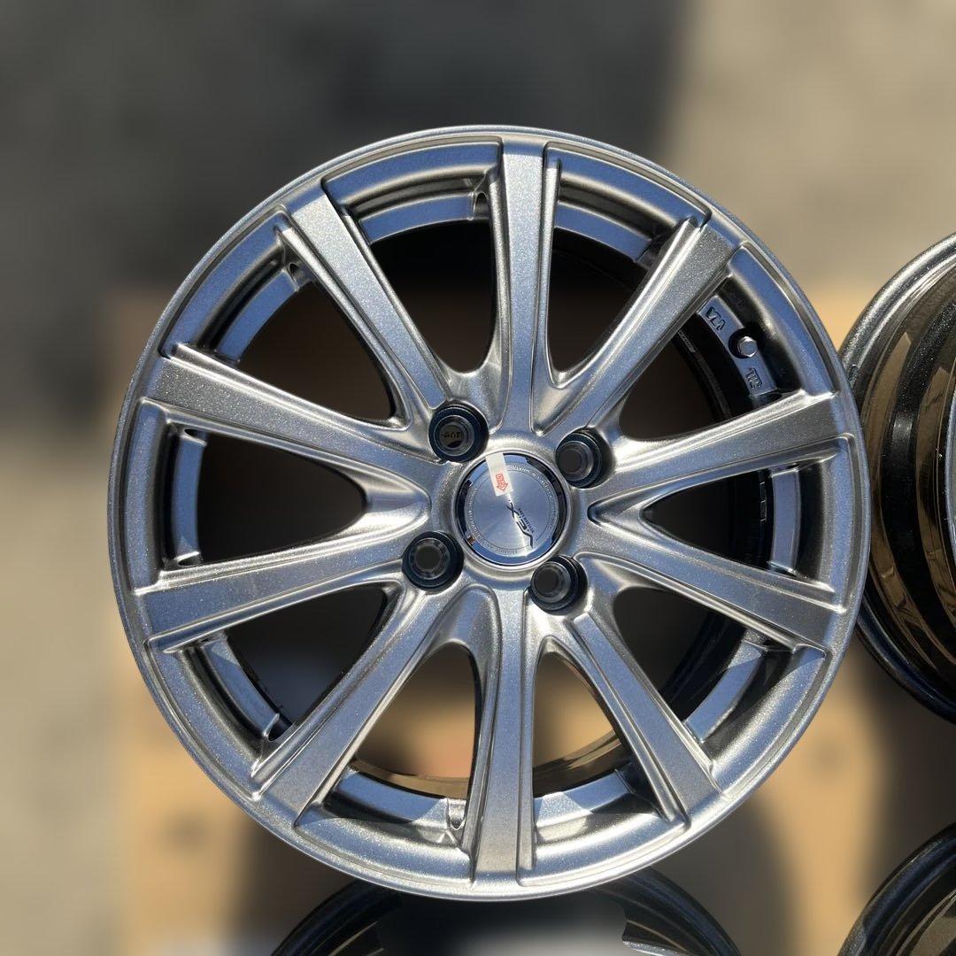 シルバー 15インチ ホイール 4X100 4穴　①