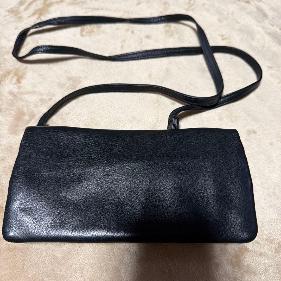 Ys 黒 レザー ケース・長財布 ポーチとしても！【美品】