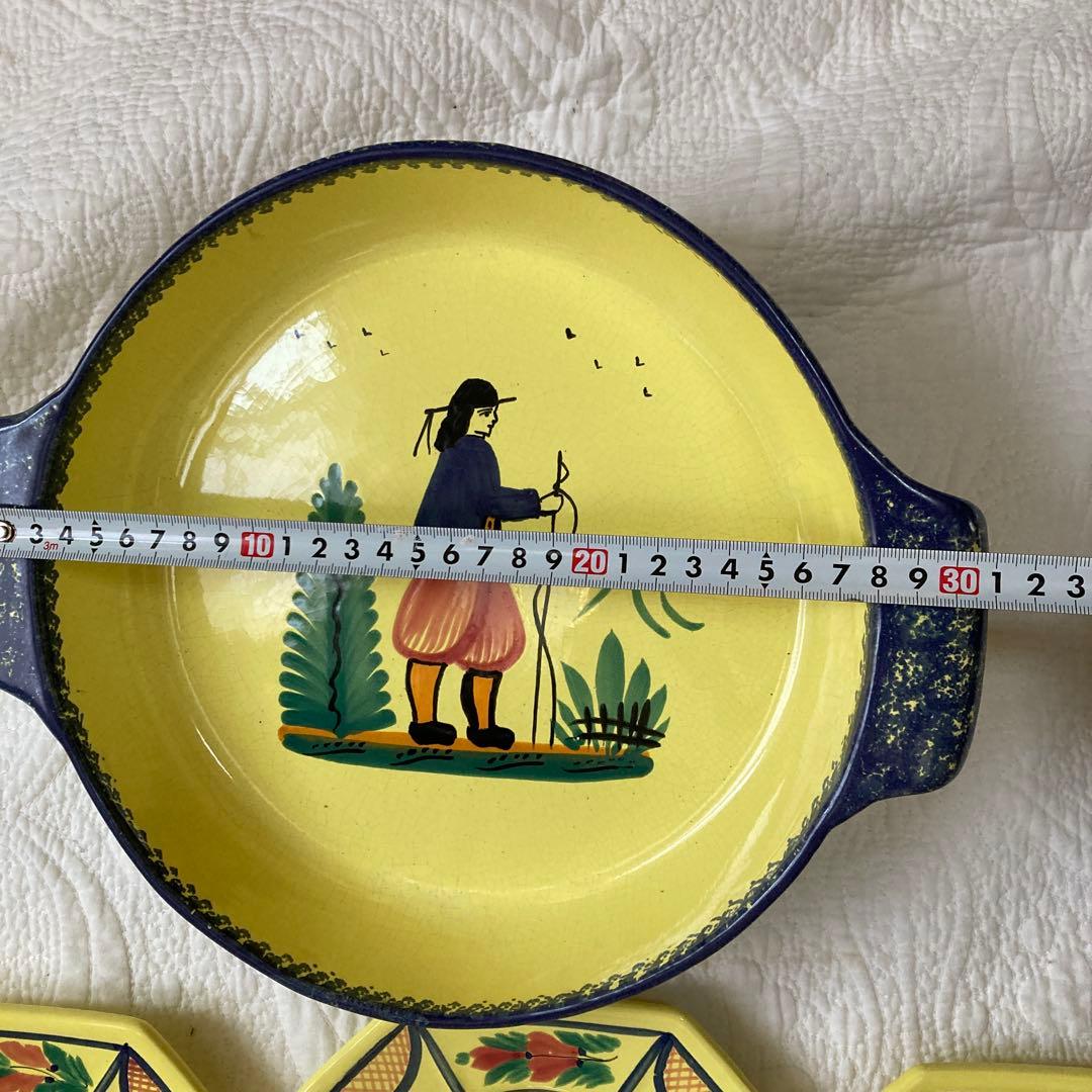 アンリオ　カンペール 6枚と大皿の７点HENRIOT QUIMPER