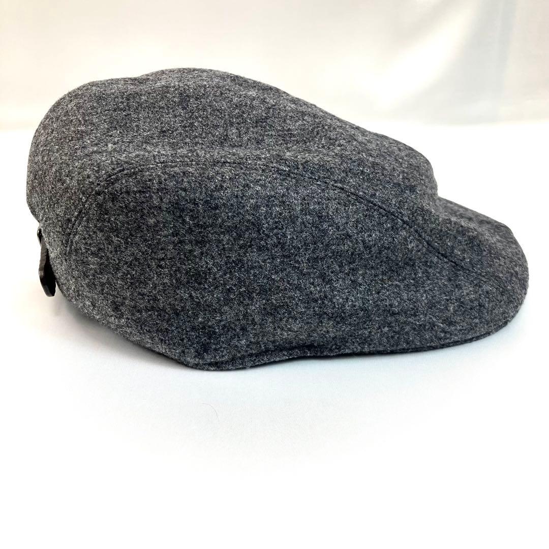 【未使用級】ブルネロクチネリ　バージンウール　ハンチングハット　ベルト　グレー