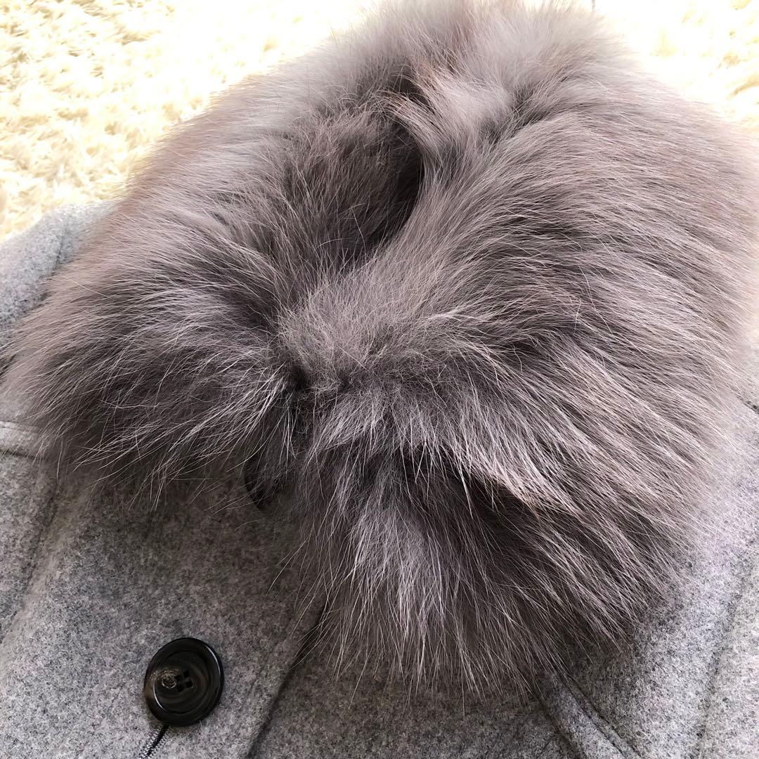 極美品♪BURBERRY BLUE LABEL♪2wayファーウールコート　L