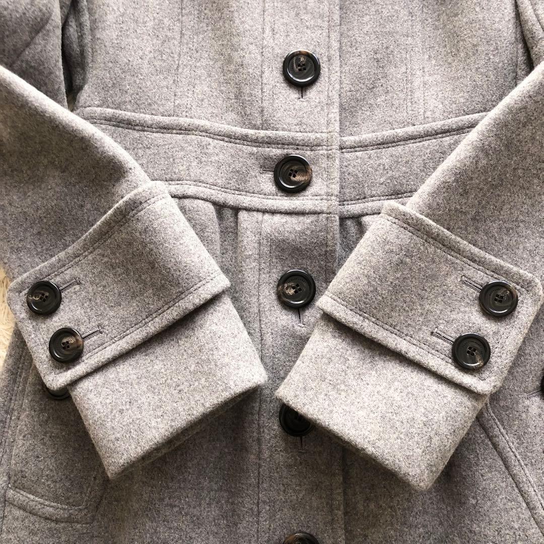 極美品♪BURBERRY BLUE LABEL♪2wayファーウールコート　L