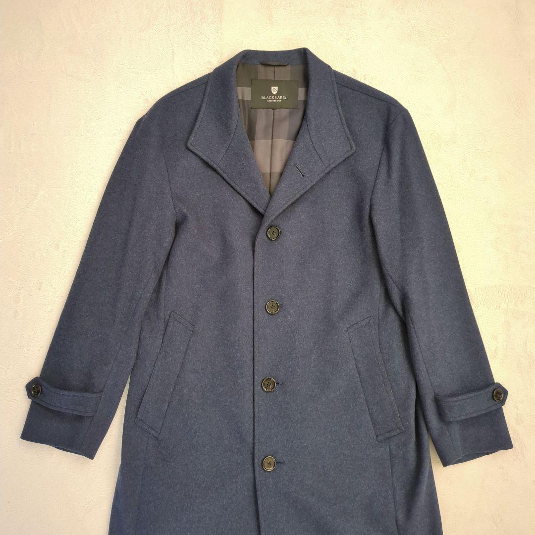 美品 BLACK LABEL CRESTBRIDGE カシミヤ混 LL ネイビー