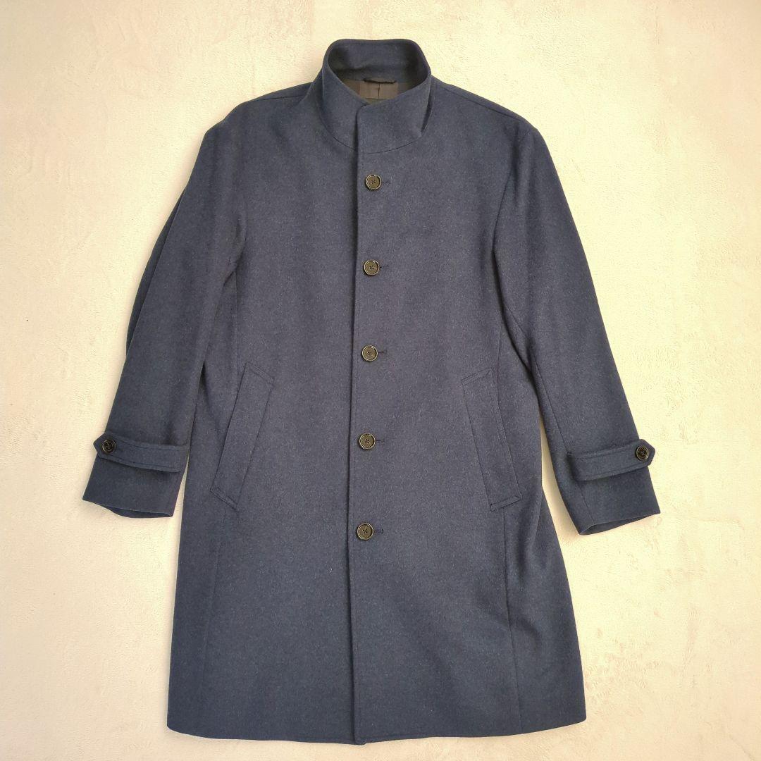 美品 BLACK LABEL CRESTBRIDGE カシミヤ混 LL ネイビー