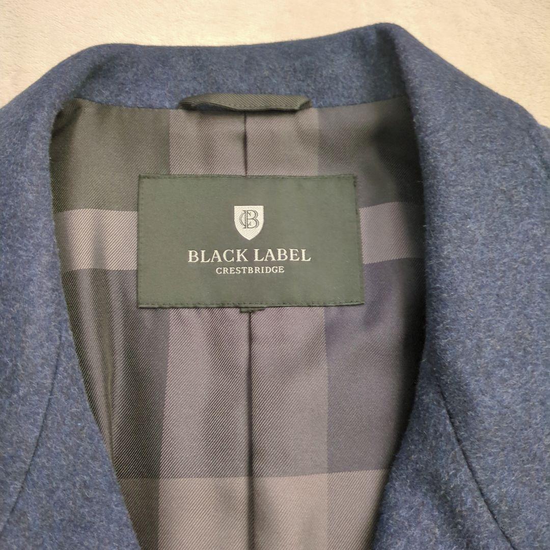 美品 BLACK LABEL CRESTBRIDGE カシミヤ混 LL ネイビー