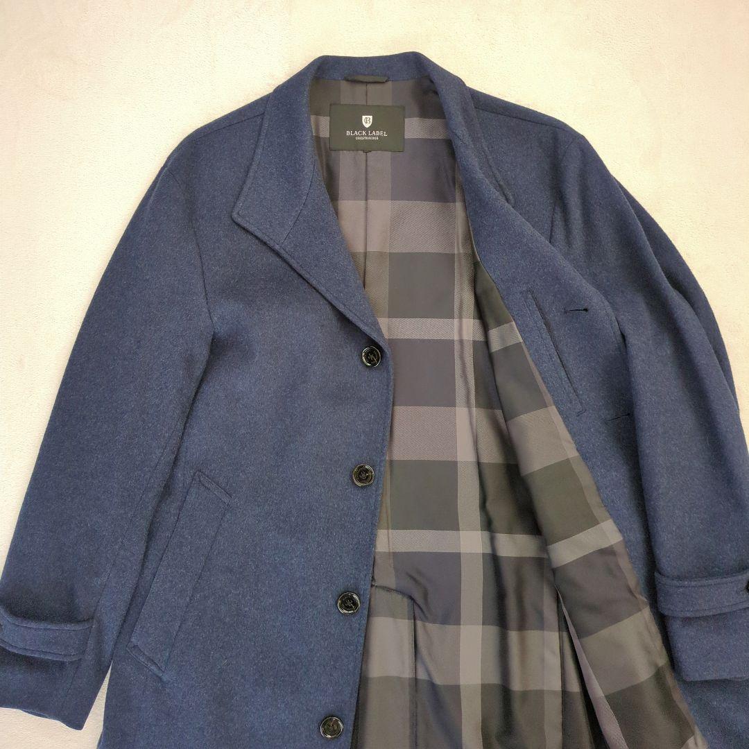美品 BLACK LABEL CRESTBRIDGE カシミヤ混 LL ネイビー