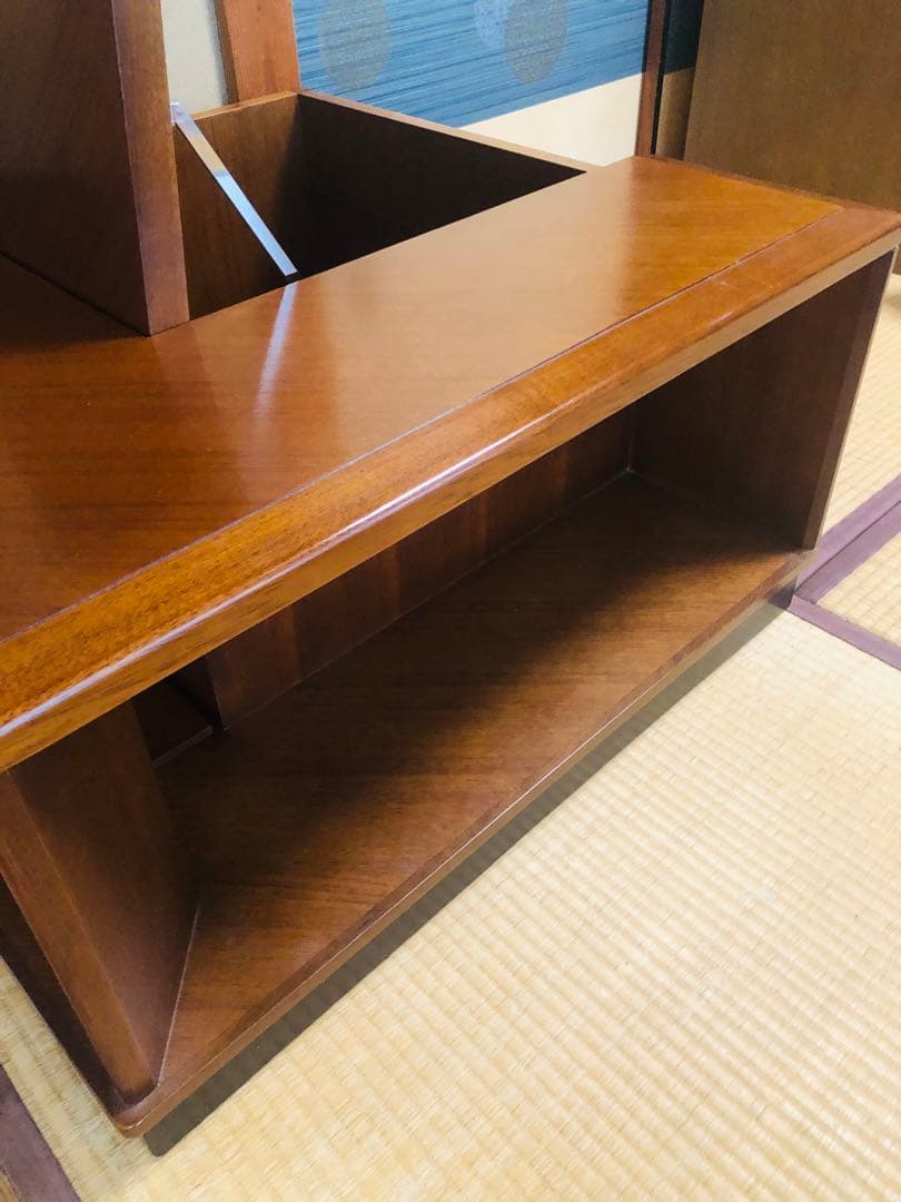 高級家具　モリシゲ　コーナーテーブル　サイドテーブル