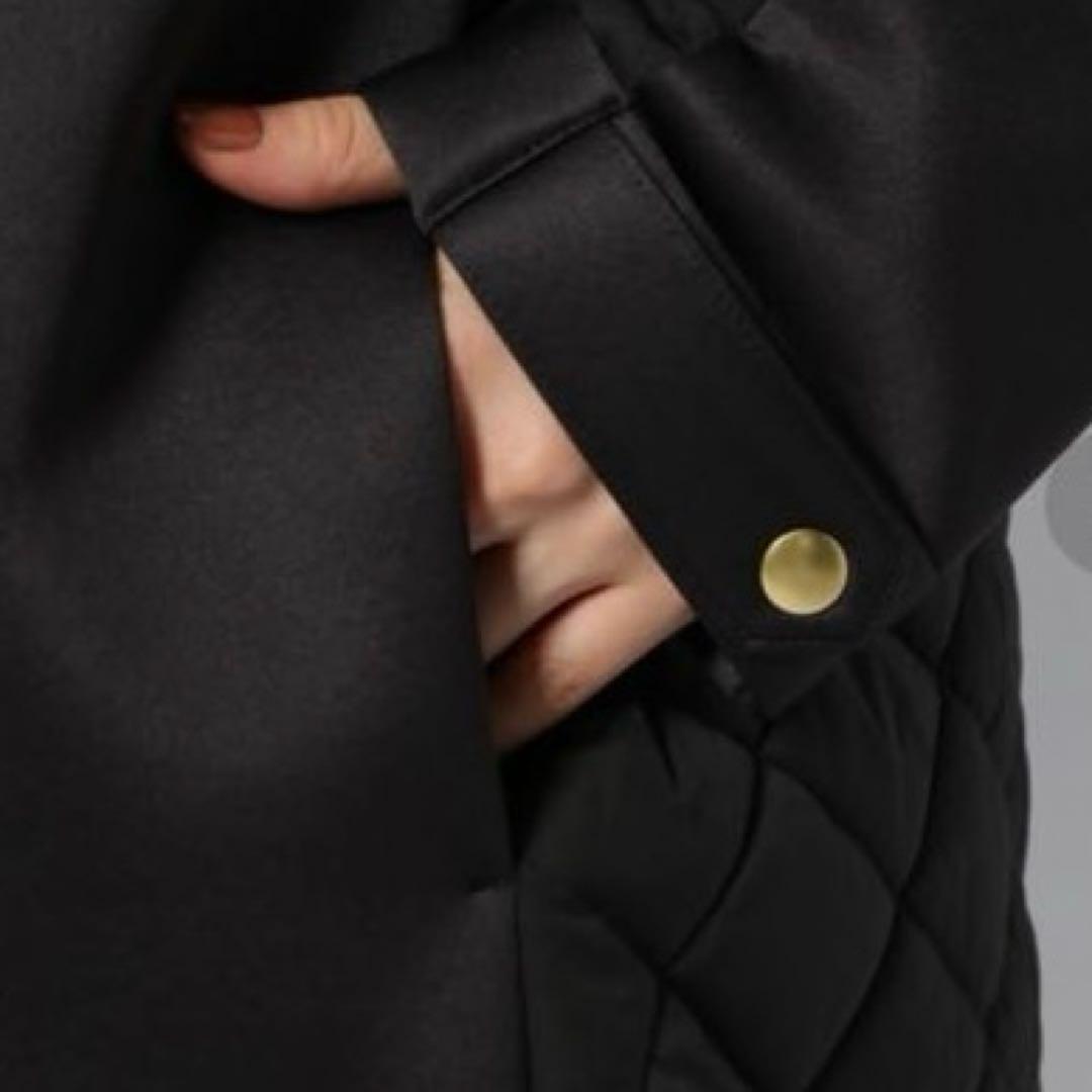 バンヤードストーム　キルティングドッキングコート　黒