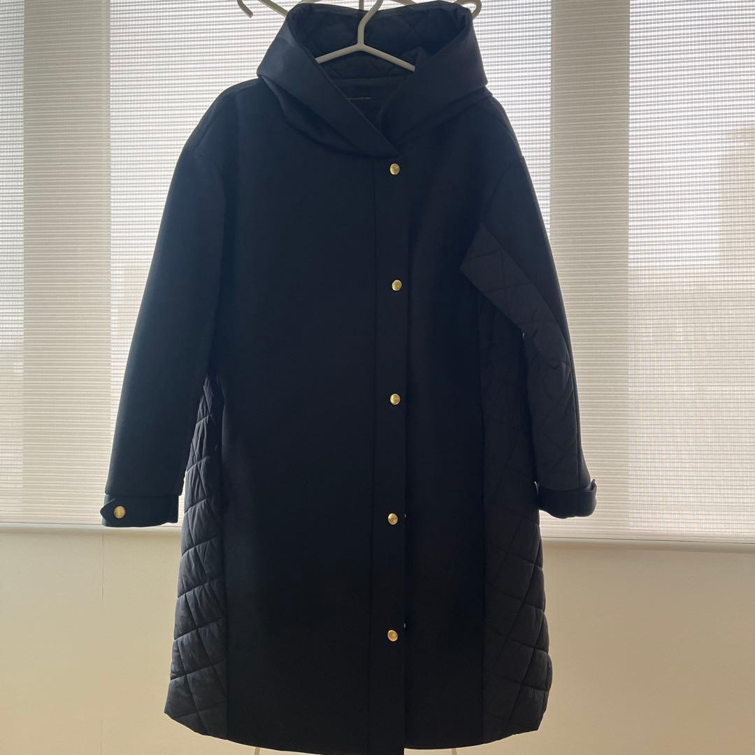バンヤードストーム　キルティングドッキングコート　黒