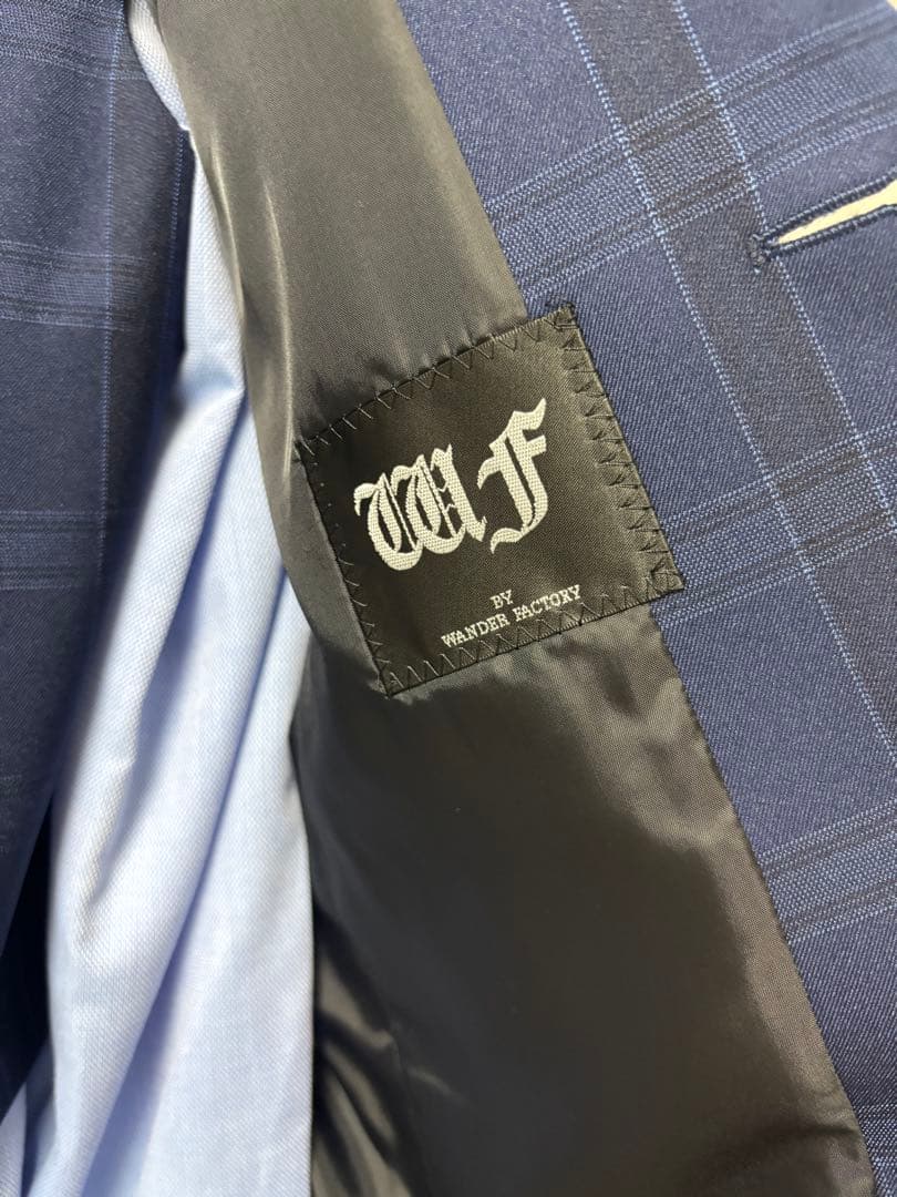 着画有！卒業式★ネイビー チェック柄 フォーマルスーツ 6点セット(160cm)