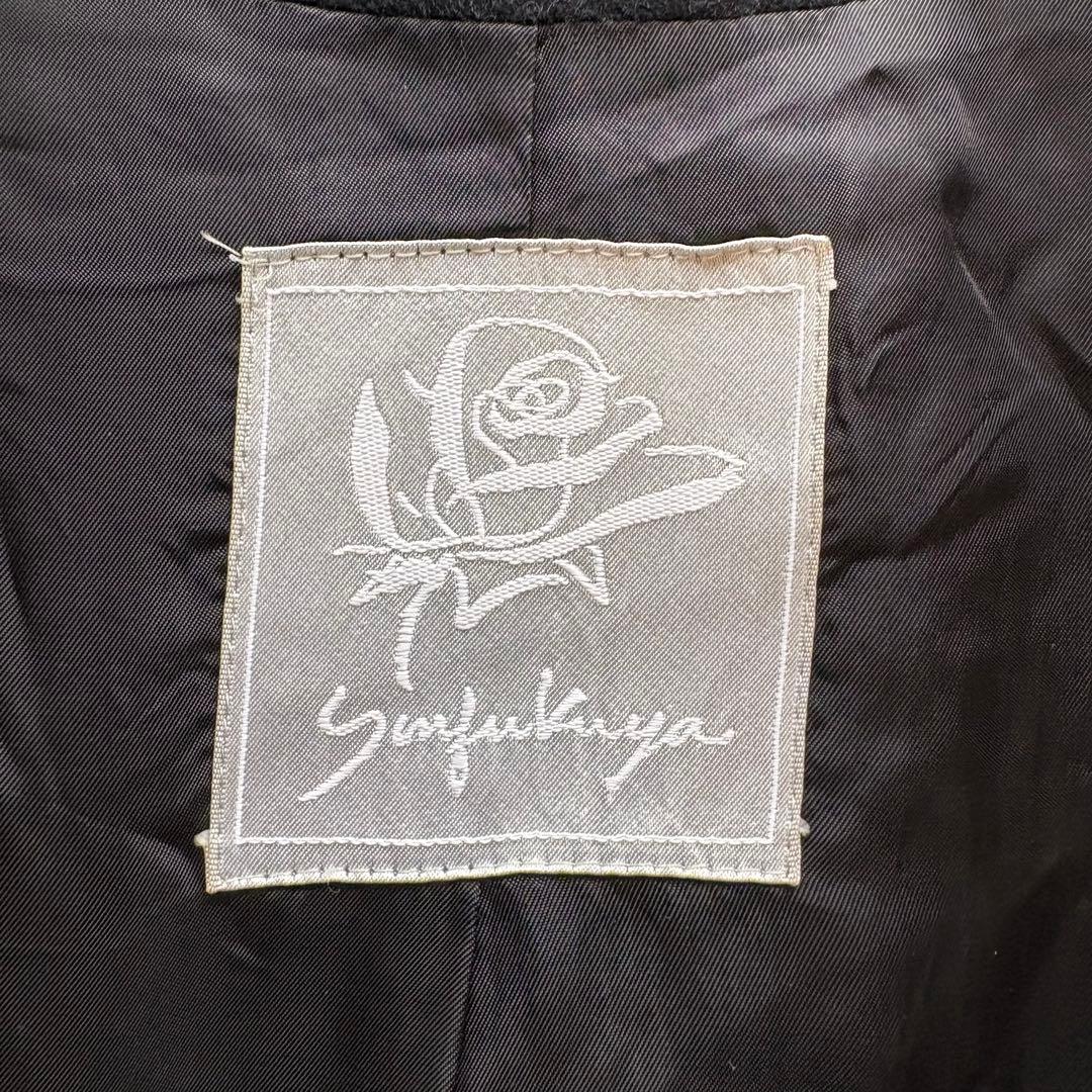 洋服屋 薔薇モチーフ レース刺繍 アンゴラ ポンチョ 変形コート