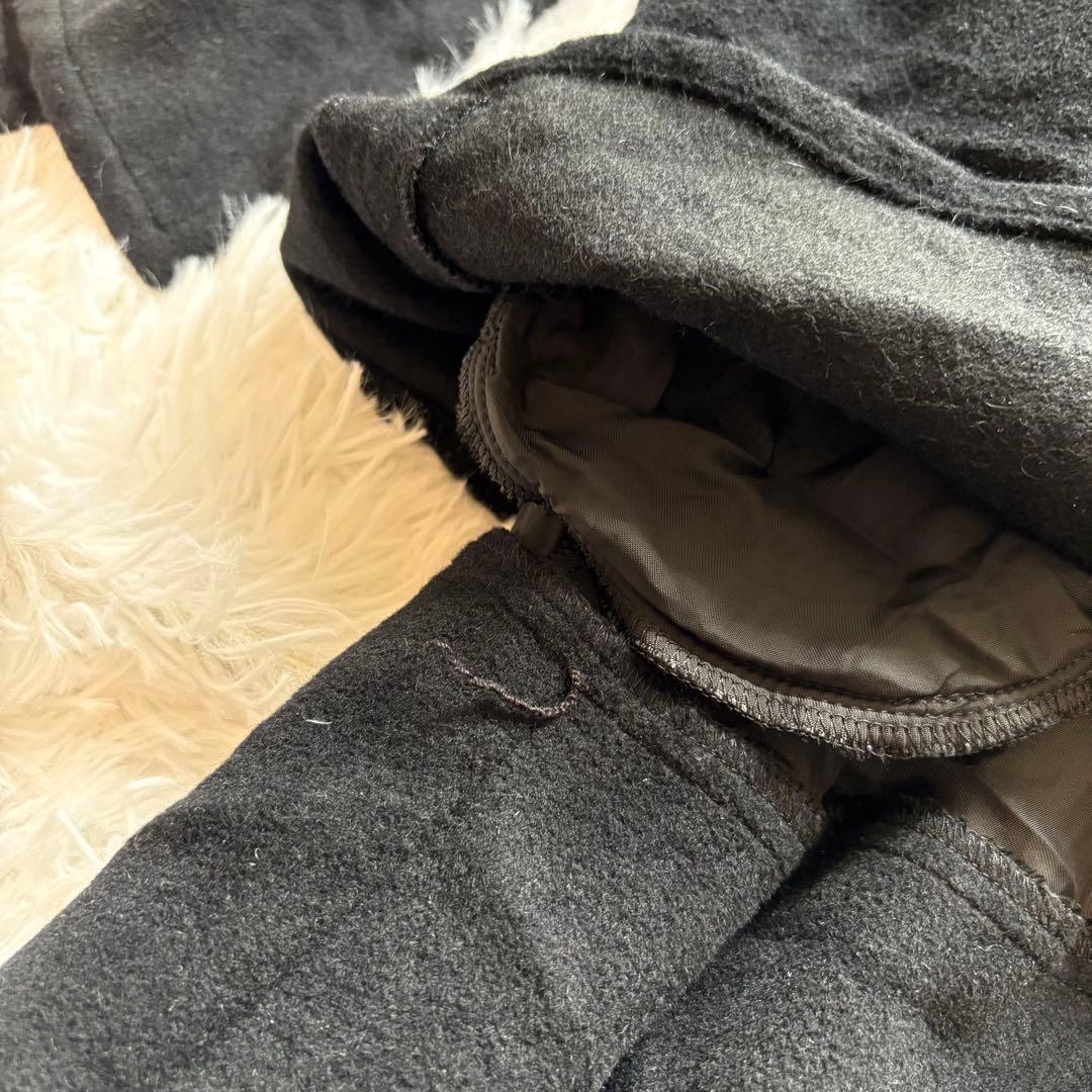 洋服屋 薔薇モチーフ レース刺繍 アンゴラ ポンチョ 変形コート