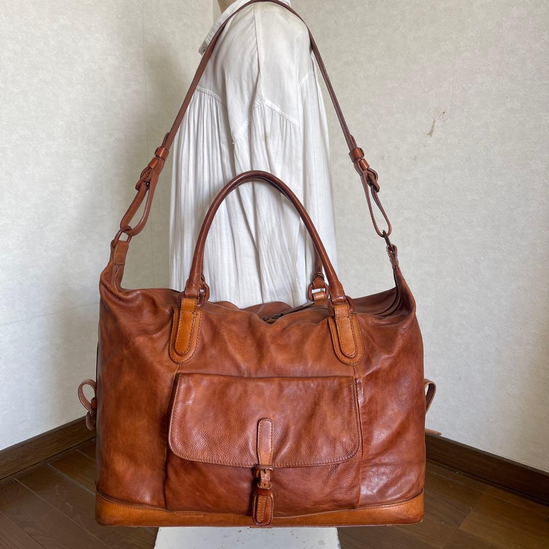 ◇ genten ゲンテン 2wayレザーショルダーバッグ ボストンバッグ ◇