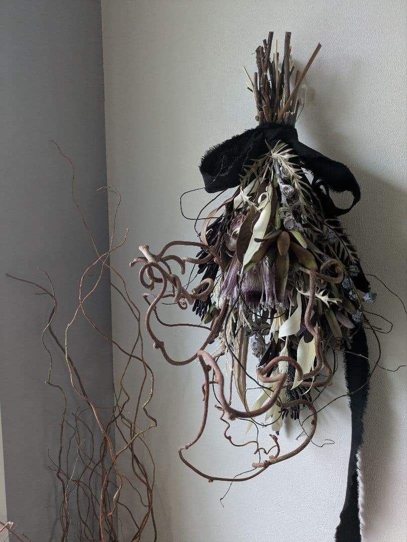 ドライフラワー　スワッグ　インテリア　サロンインテリア