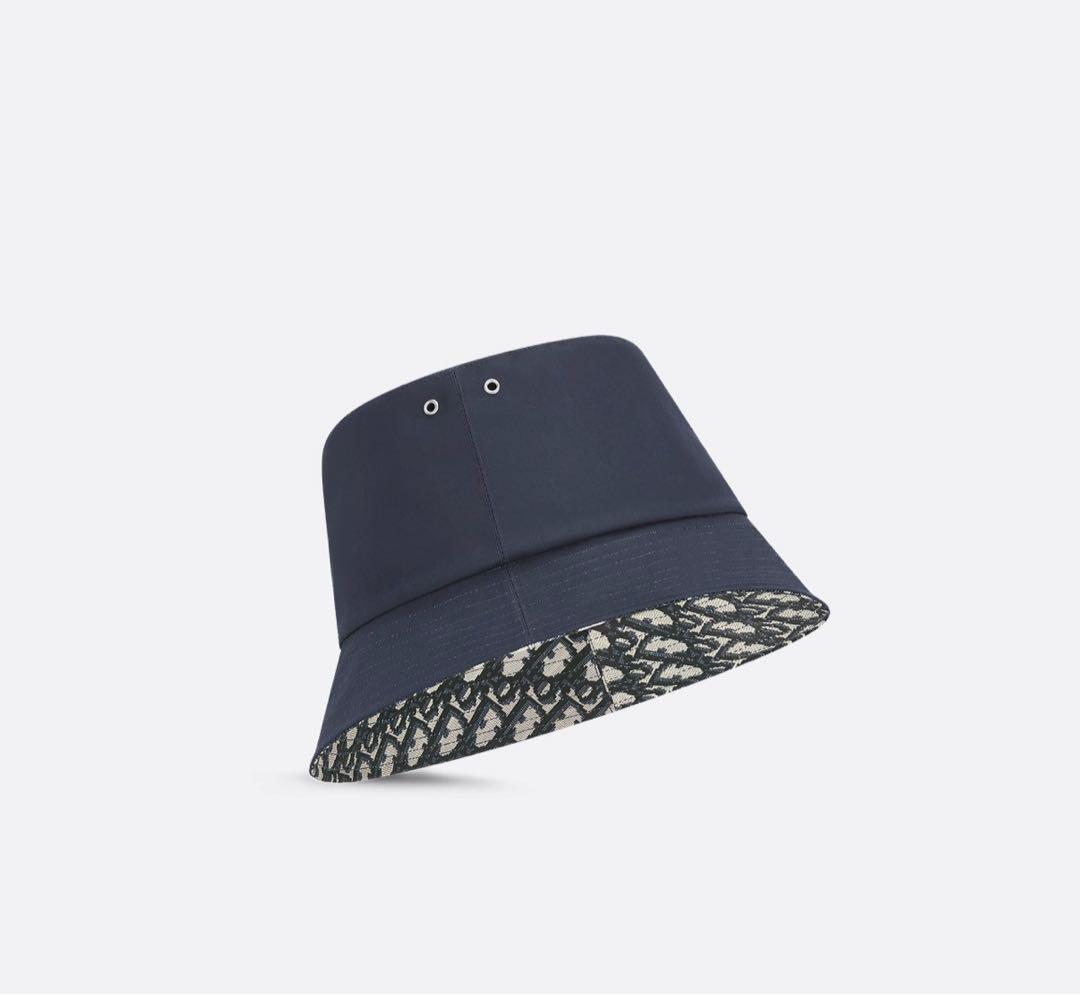 delley様ディオール リバーシブル バケットハット ネイビー