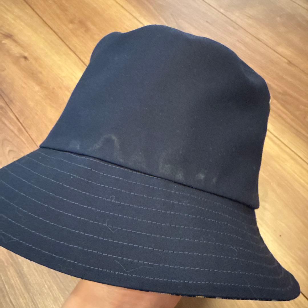 delley様ディオール リバーシブル バケットハット ネイビー