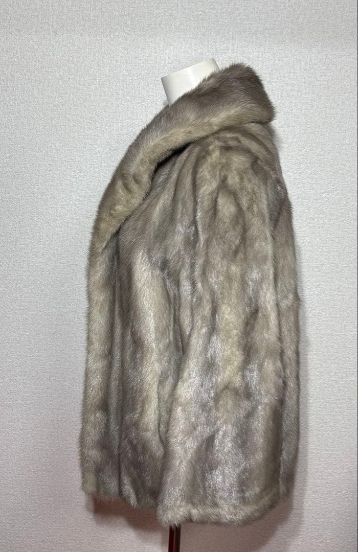 サファイヤミンク　毛皮コート　リアルファー