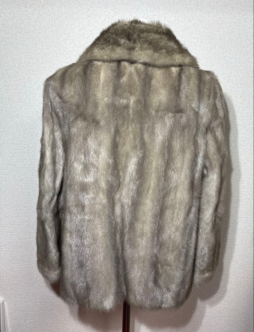 サファイヤミンク　毛皮コート　リアルファー