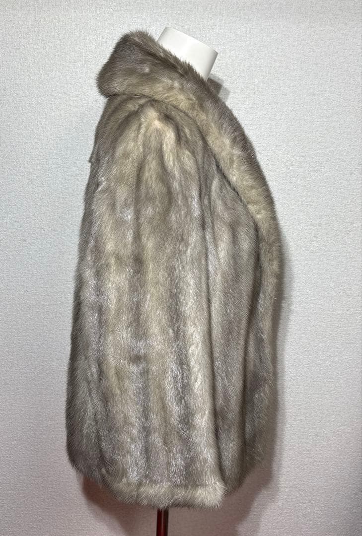 サファイヤミンク　毛皮コート　リアルファー