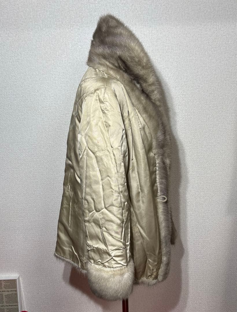 サファイヤミンク　毛皮コート　リアルファー