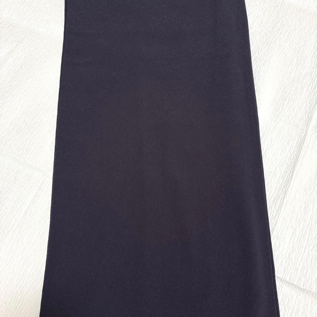 【美品✨】洗える着物　色無地　鬼シボ縮緬　暗い紫色　手縫い仕立て　幅広め　袷F8