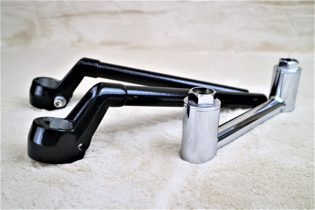 CBX純正 タイプ ハンドル 黒 +変換キット / 汎用 高さ 新品