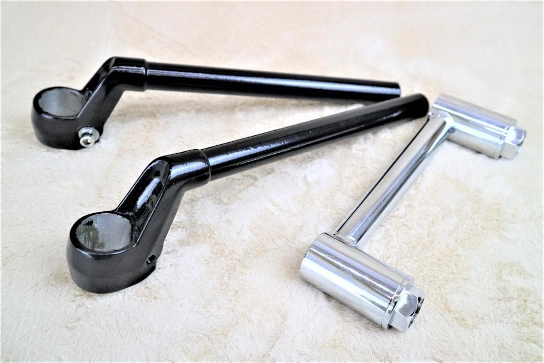 CBX純正 タイプ ハンドル 黒 +変換キット / 汎用 高さ 新品