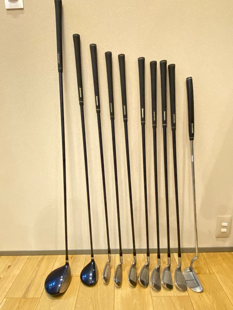 Newling ゴルフバッグ ネイビー初心者セット一式　新品ボール等付