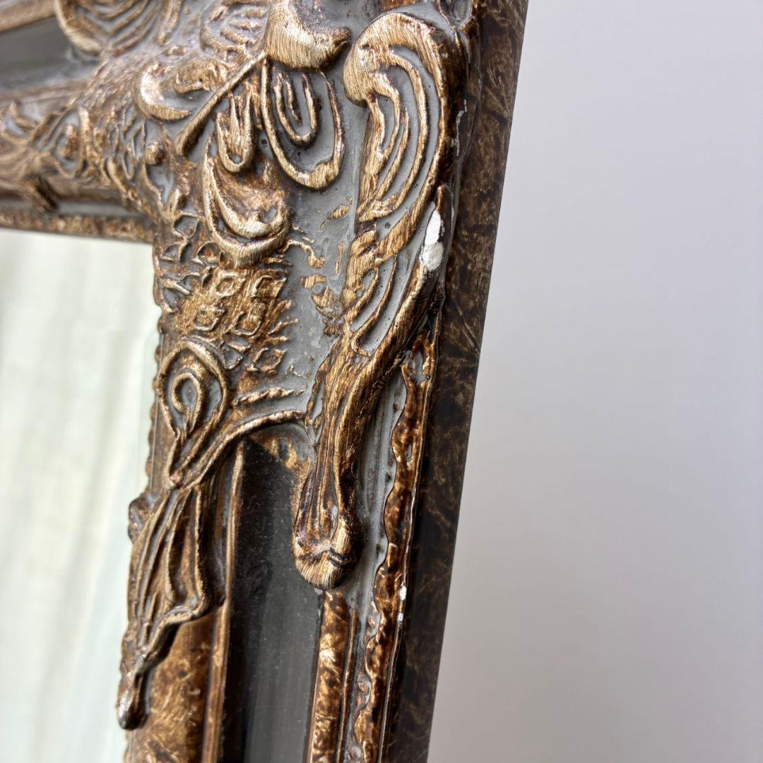 アンティーク調　全身鏡　フレーム 姿見 スタンドミラー