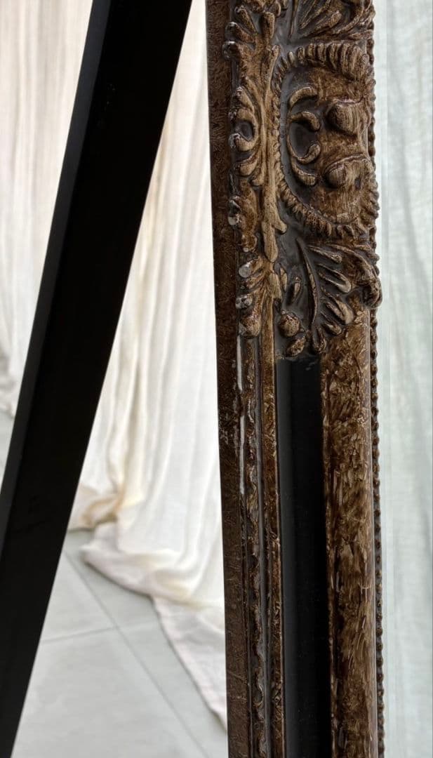 アンティーク調　全身鏡　フレーム 姿見 スタンドミラー