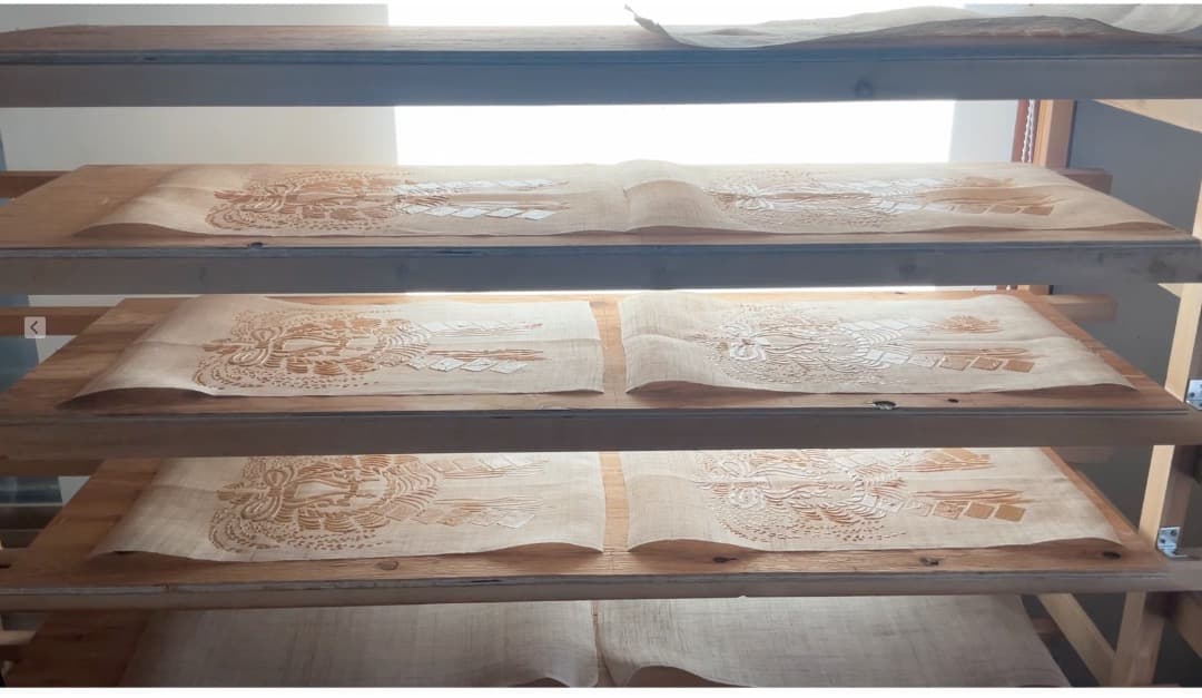 藍染　正月飾り　しめ縄　大単体　手染め