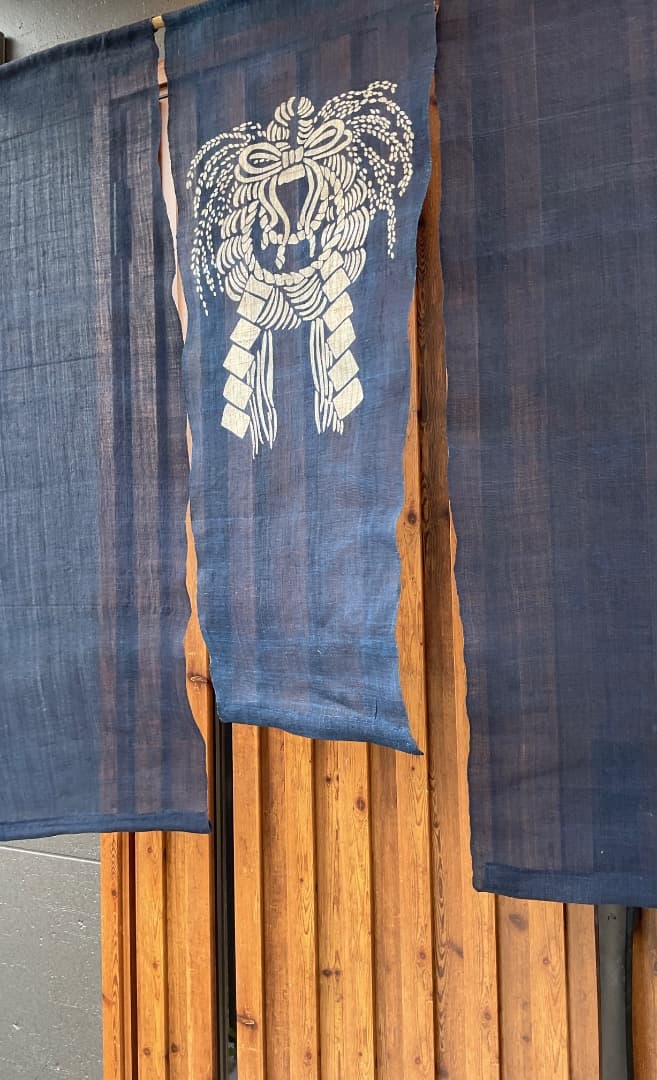 藍染　正月飾り　しめ縄　大単体　手染め