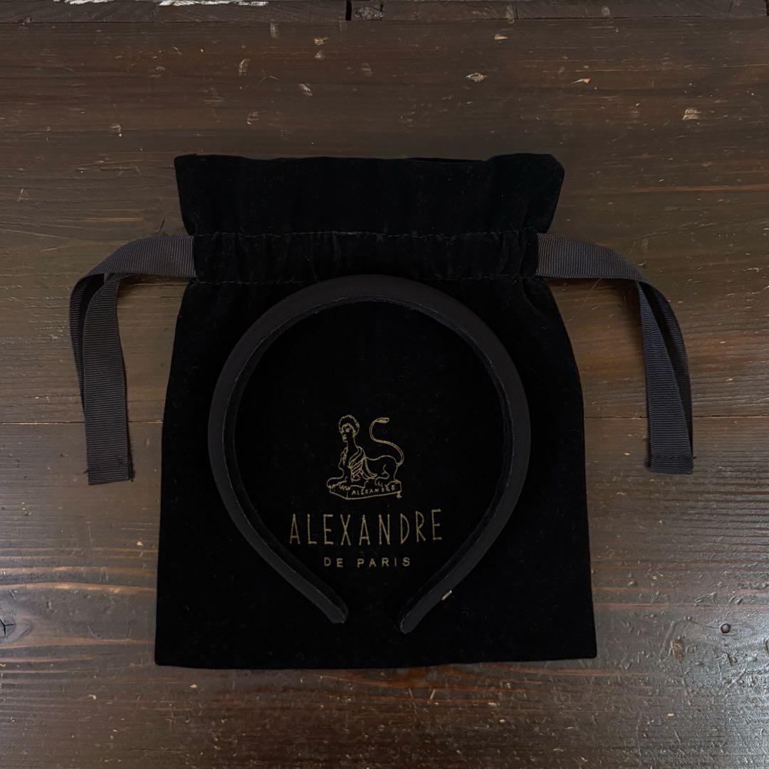 ALEXANDRE DE PARIS ヘッドバンド サテン ブラック です♩