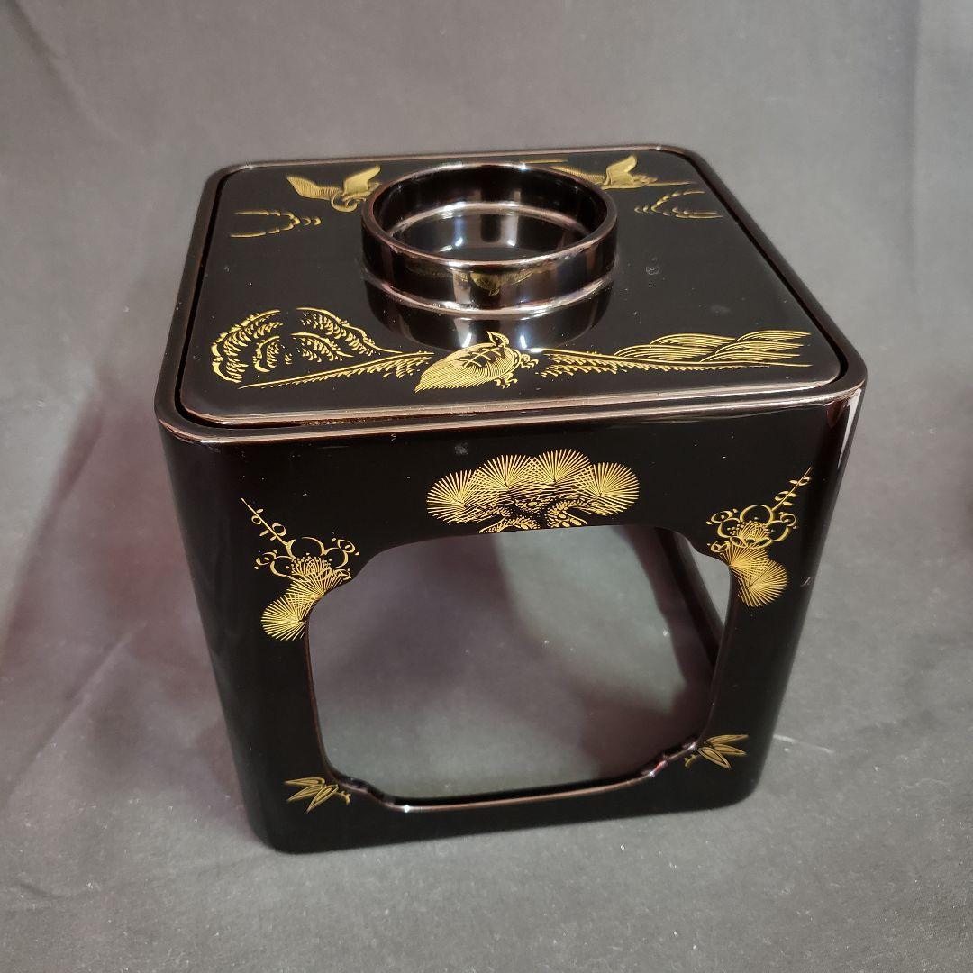 未使用品 輪島塗 屠蘇器 五島屋 謹製 塗師 松崎俊峰作 共箱付き漆器 うるし