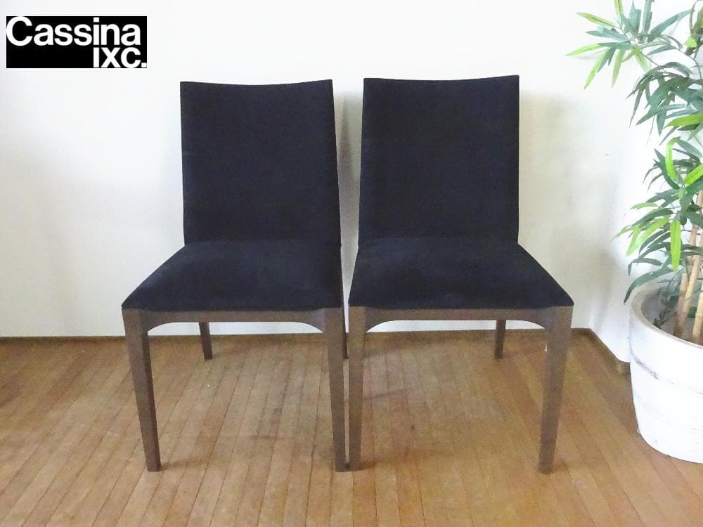 ゆー　Cassinaixc.　LINE　スエード調/黒　2脚組　美品