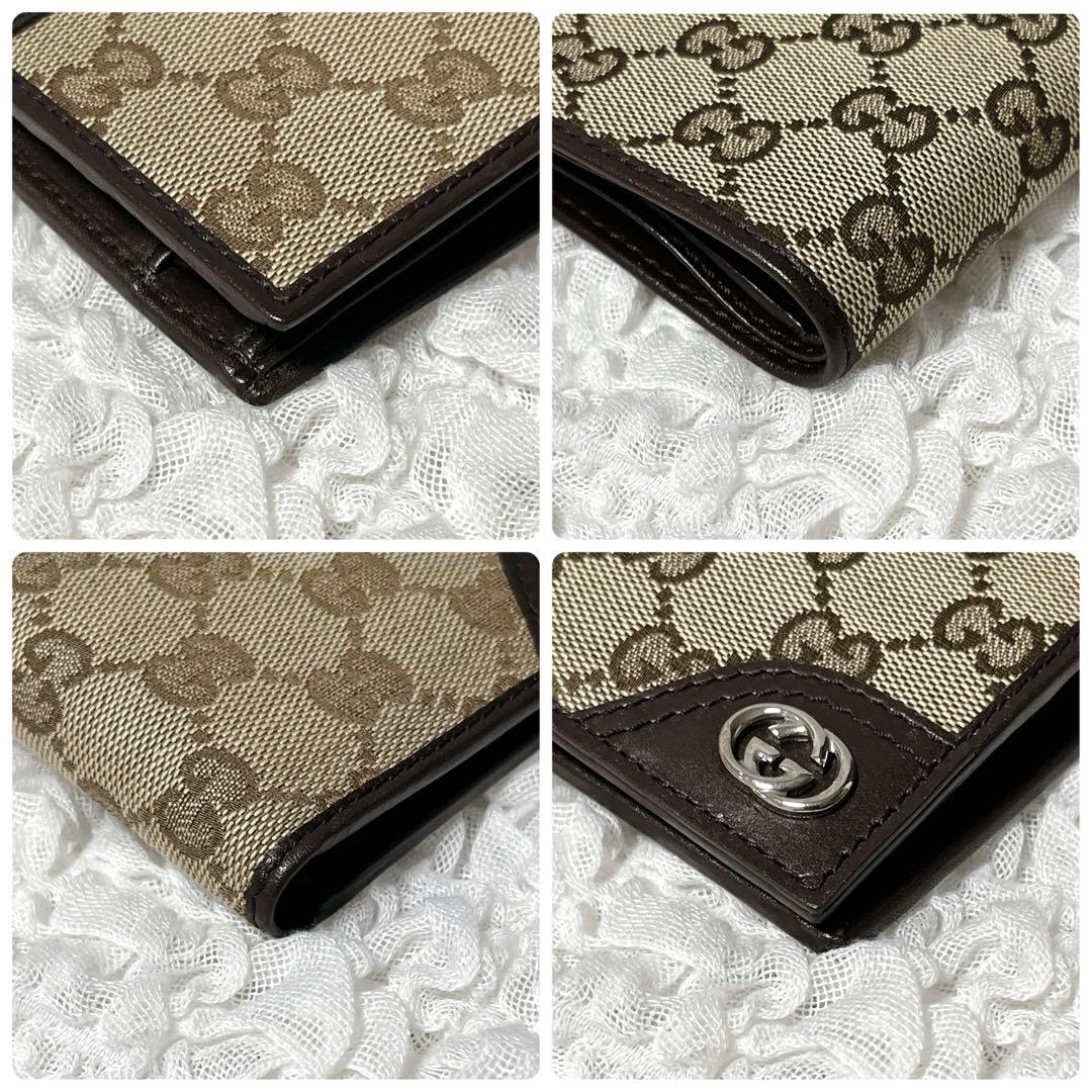 未使用級✨GUCCI グッチ　GG キャンバス　インターロッキング　折り財布