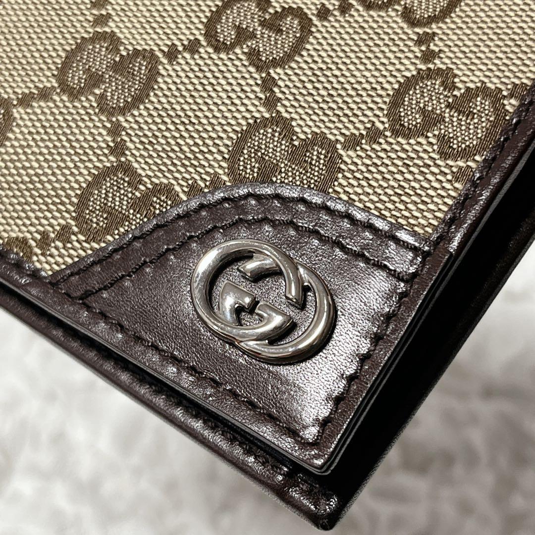 未使用級✨GUCCI グッチ　GG キャンバス　インターロッキング　折り財布
