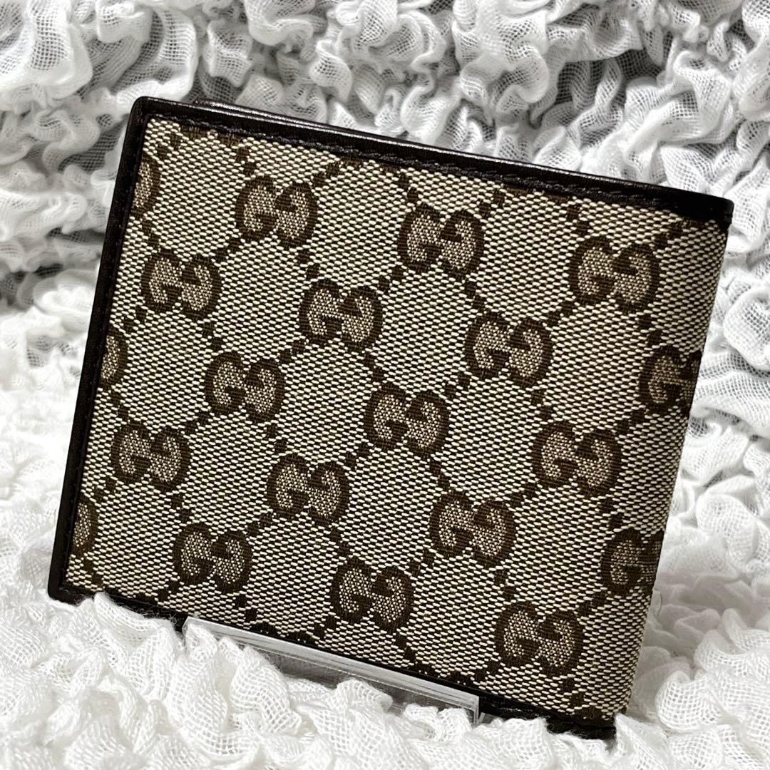 未使用級✨GUCCI グッチ　GG キャンバス　インターロッキング　折り財布