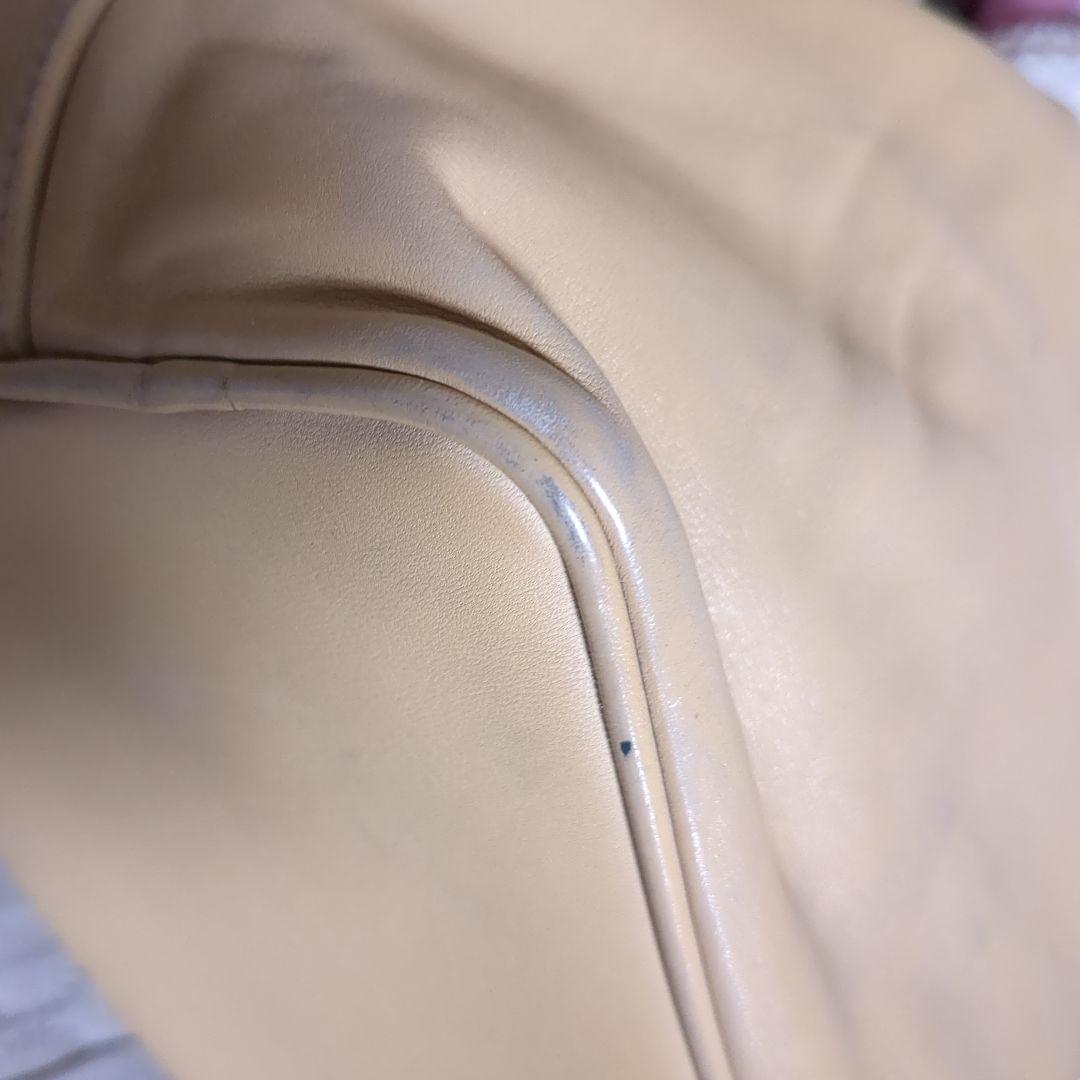 シャネル　チェーンショルダーバッグ　デカココマーク　ラムスキン　ベージュ