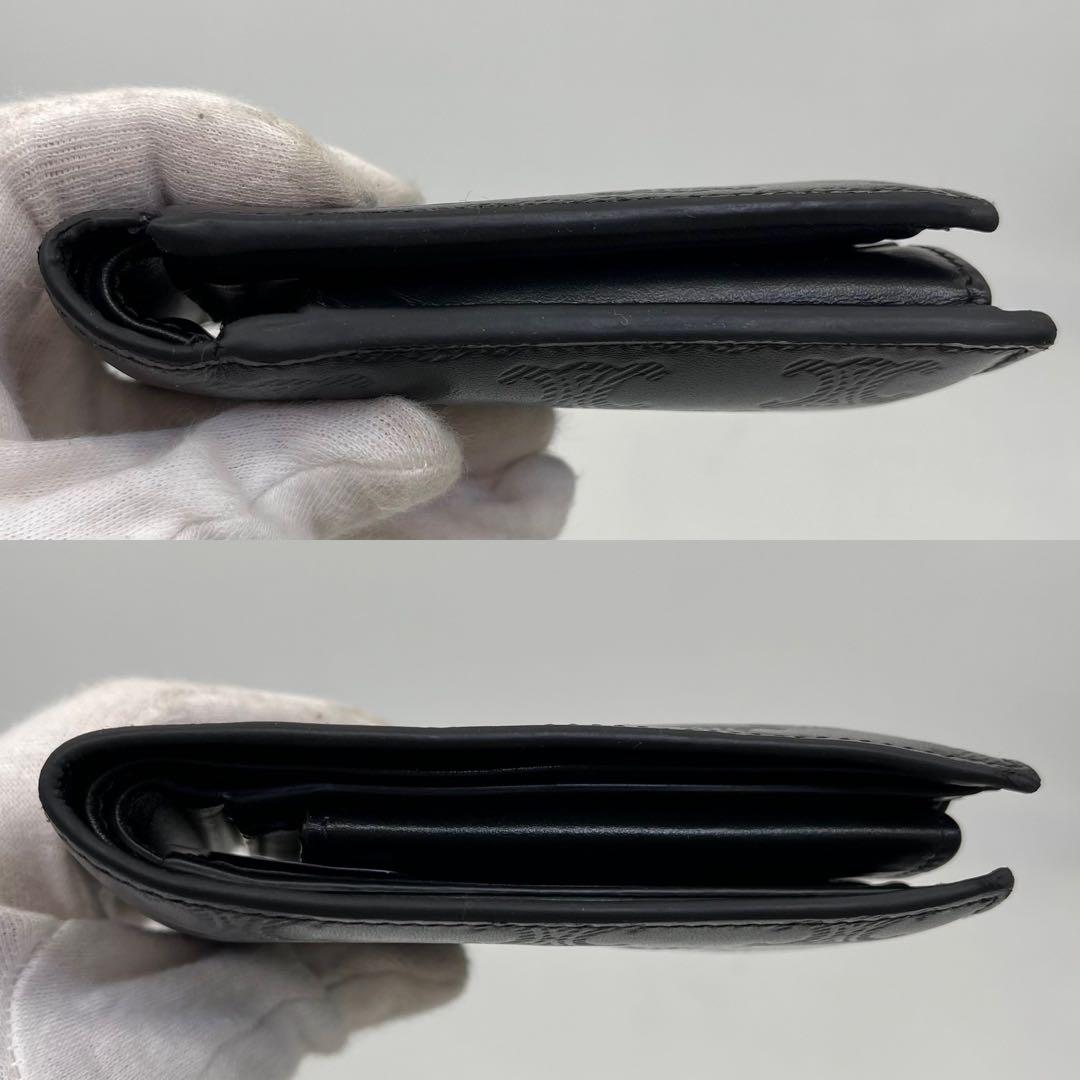 【現行品】CELINE 二つ折り財布 バイフォールドウォレット トリオンフ 黒