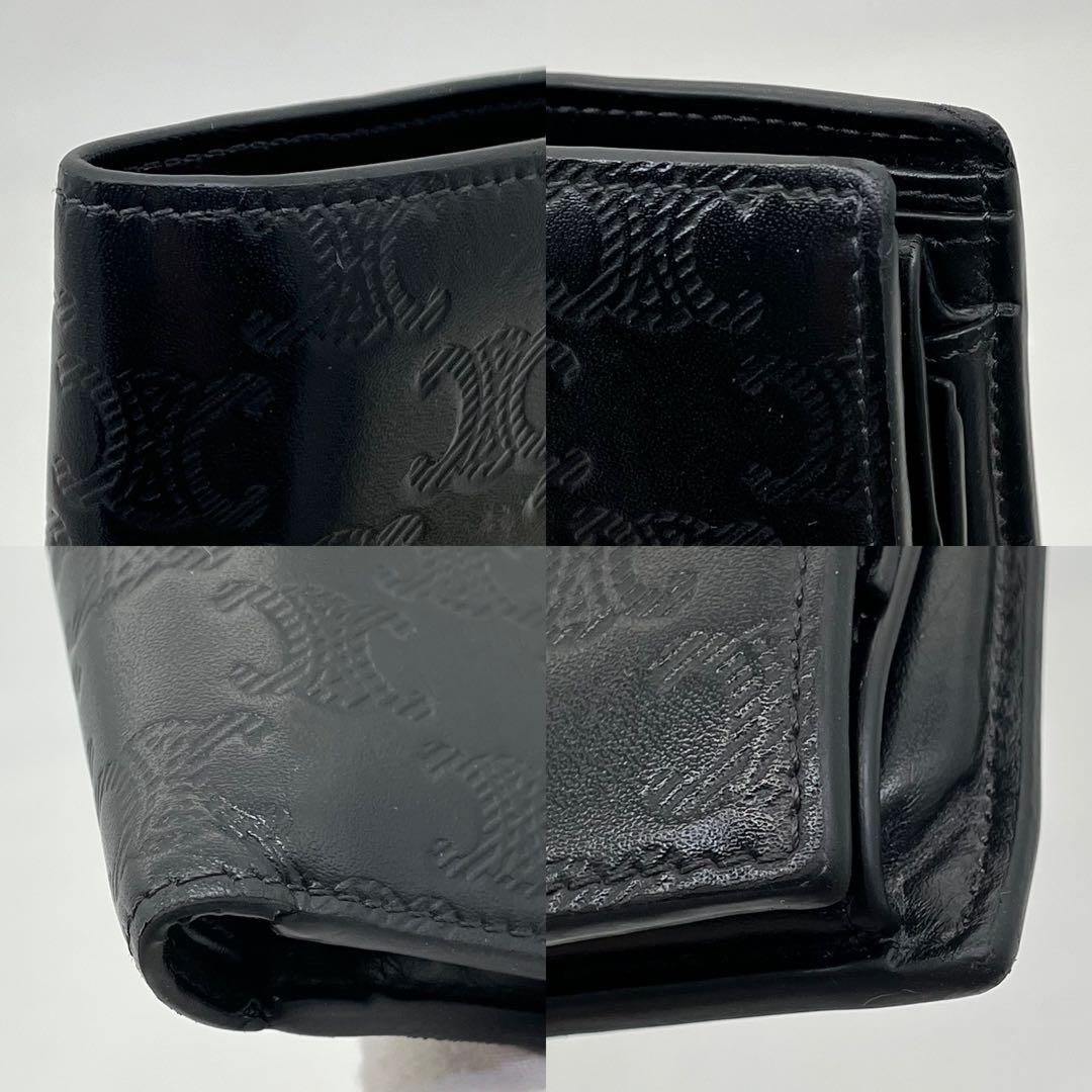 【現行品】CELINE 二つ折り財布 バイフォールドウォレット トリオンフ 黒