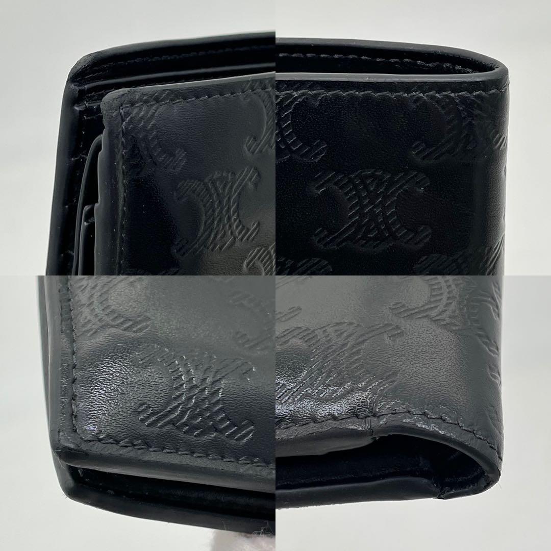 【現行品】CELINE 二つ折り財布 バイフォールドウォレット トリオンフ 黒