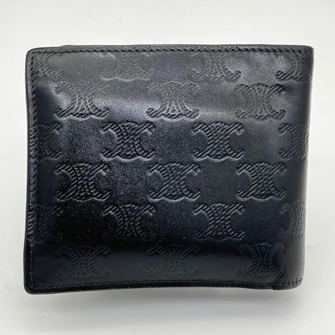 【現行品】CELINE 二つ折り財布 バイフォールドウォレット トリオンフ 黒
