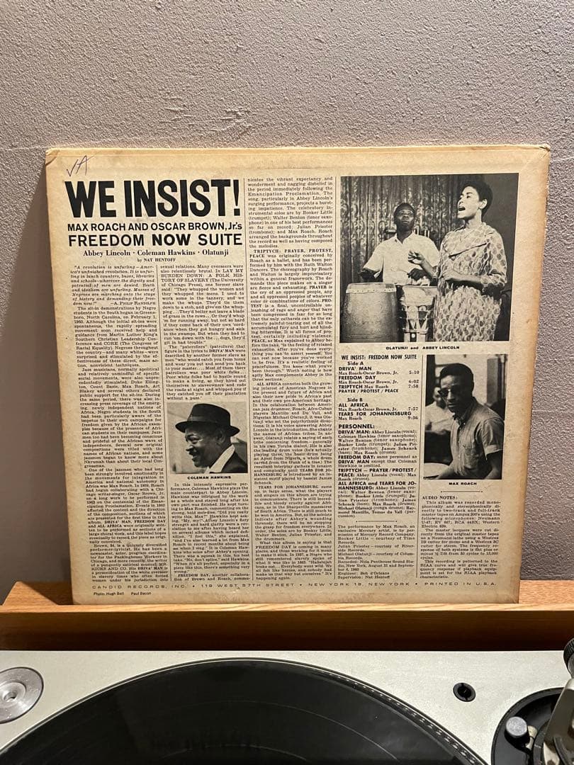 WE INSIST! MAX ROACH'S FREEDOM NOW 美品