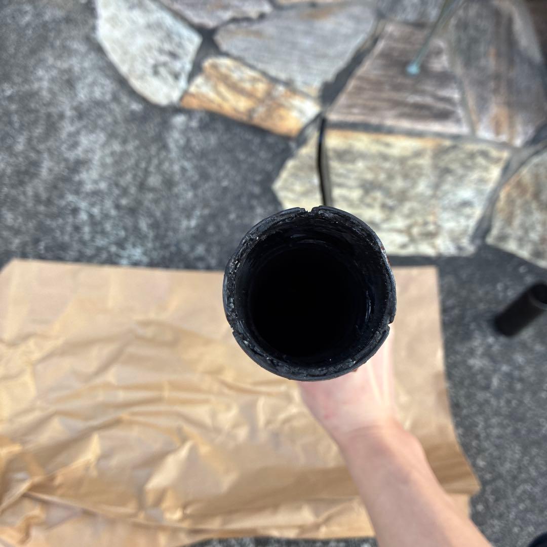 ガレージT＆F アップトランペットマフラー スリップオンタイプ 250TR 黒