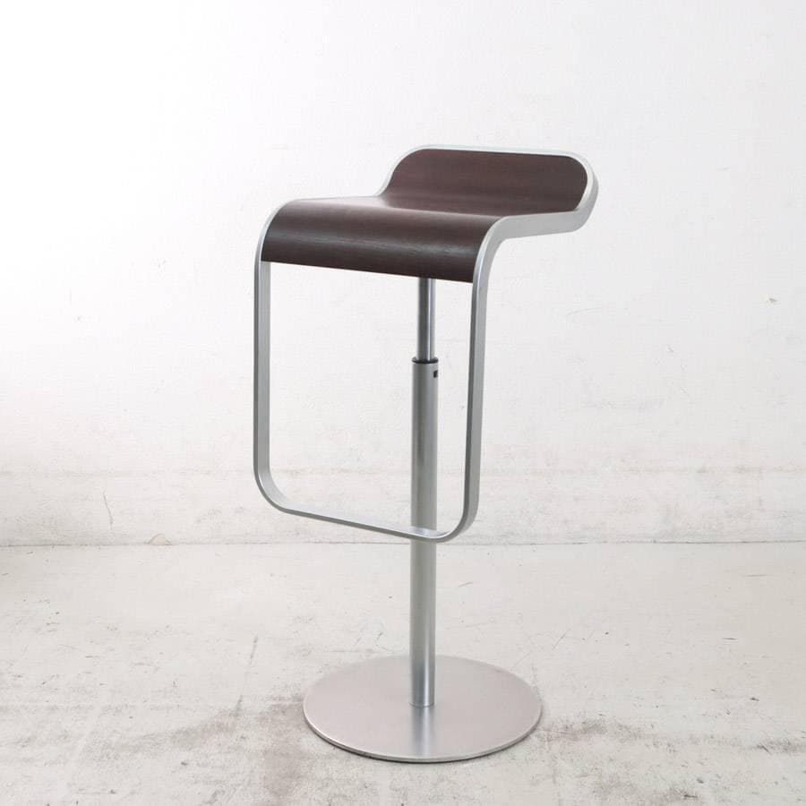 はなこ様6の4ラパルマ レム ハイスツール 板座 オーク突板 ブラウン 昇降回転