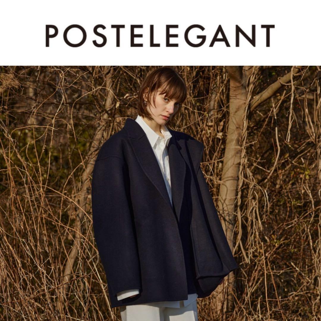 新品タグ付POSTELEGANT ポステレガント　ウールリバー ショートコート