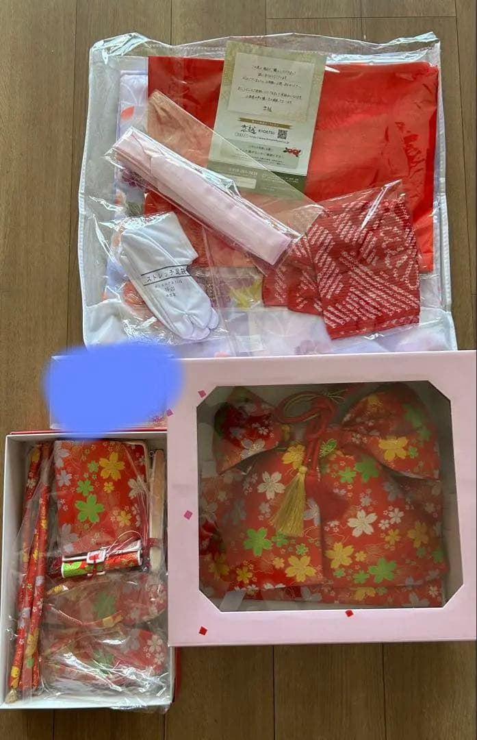 四つ身着物15点セット 七五三 着物 7歳 豪華15点フルセット