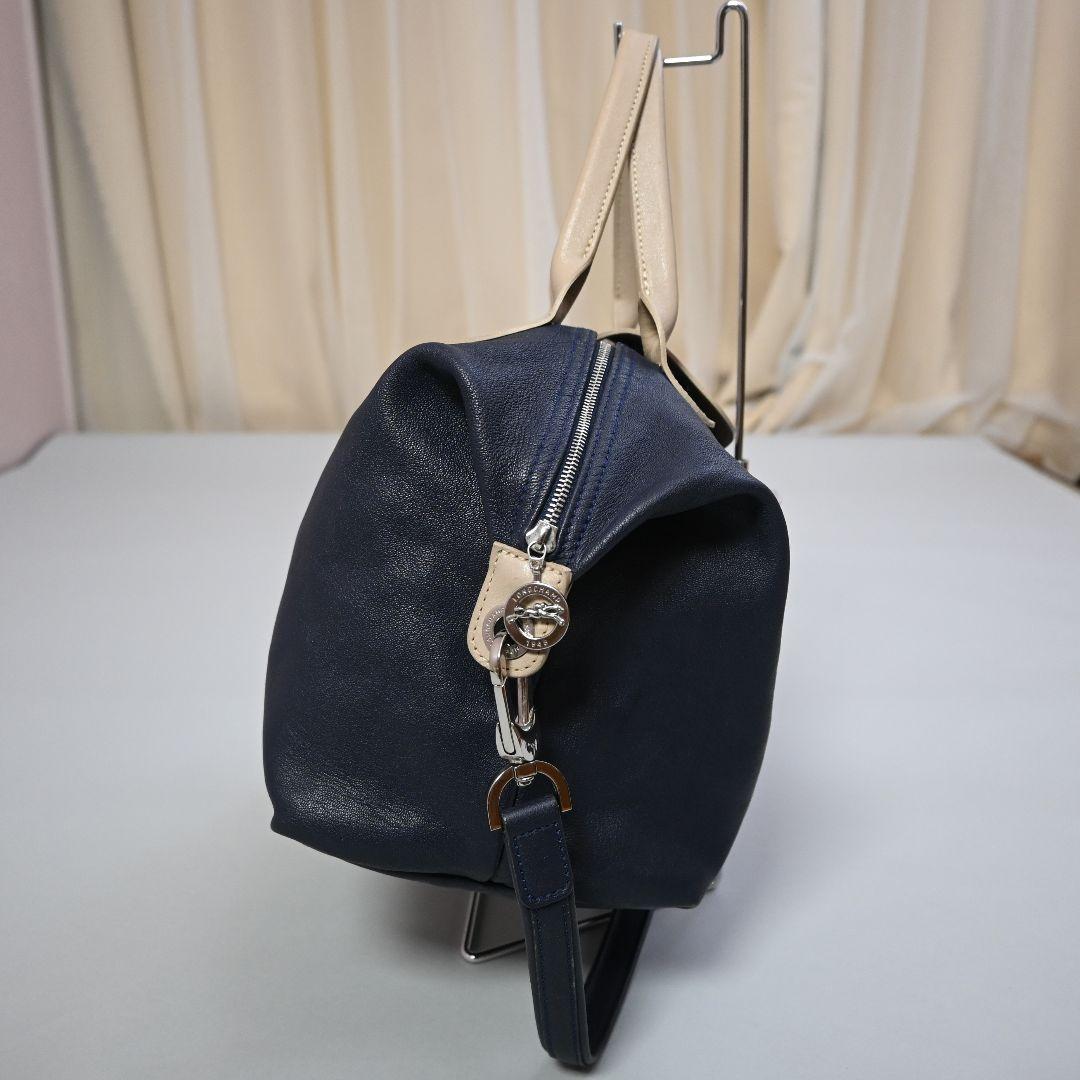 589★ LONGCHAMP 2way バッグ ルプリアージュ キュイール